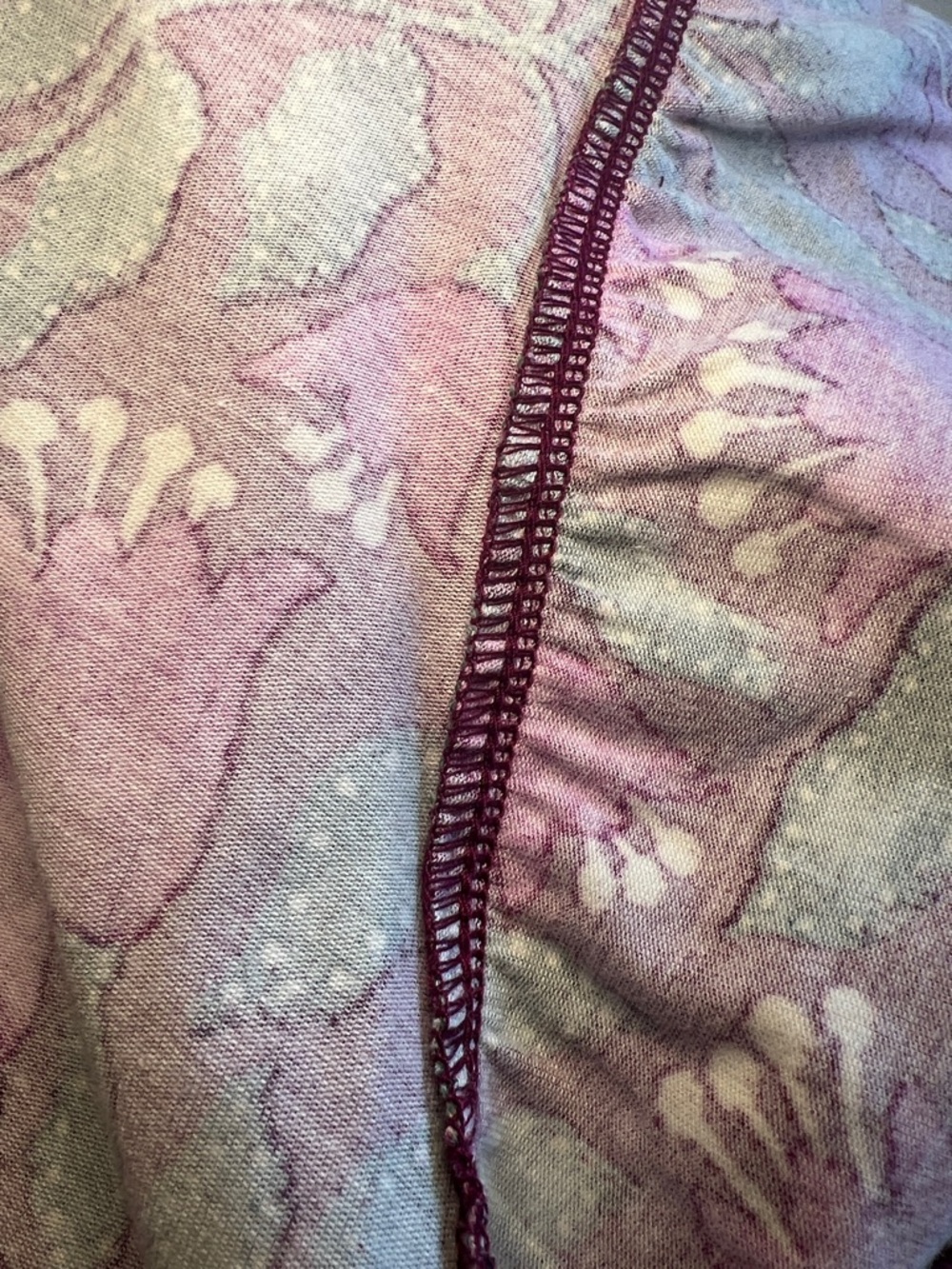 Ann Taylor Factory Floral Flutter Sleeve Blouse Pink Green XL Boho Summer - Picture 11 of 11